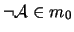 $\neg \mathcal{A} \in m_0$