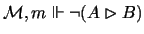 $ \mathcal{M},m \Vdash \neg ( A \rhd B ) $