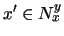 $ x' \in N_x^y$