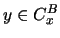 $ y \in C_x^B$