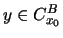 $
y \in C_{x_0}^B $