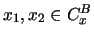 $x_1,x_2 \in C^B_x$
