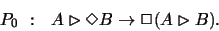 \begin{displaymath}P_0\ : \ \ A \rhd \Diamond B \rightarrow \Box ( A \rhd B ).
\end{displaymath}