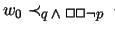 $\neg \Box \Box \neg p \in w_5$