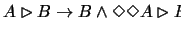 $A\rhd \Diamond B\rightarrow
\Box (A\rhd B)$