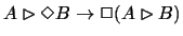 $(T+A)\rhd (T+\Diamond B)$